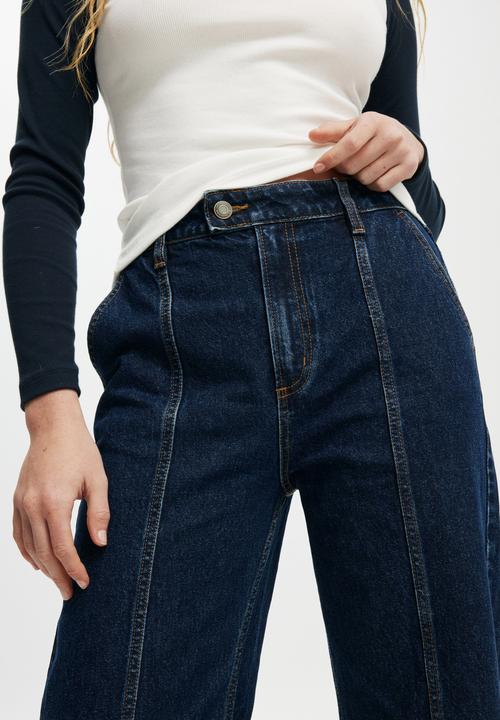 Cotton On - Seam Wide Jean - Rinse Blue