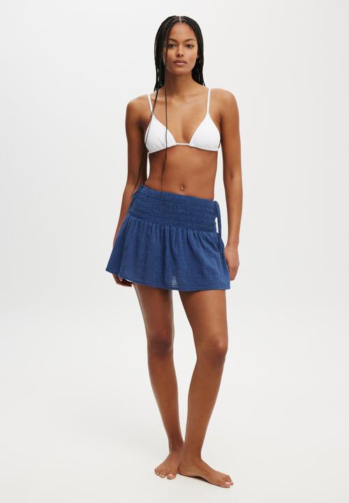 Cotton On - The Essential Beach Mini Skirt-Washed Indigo