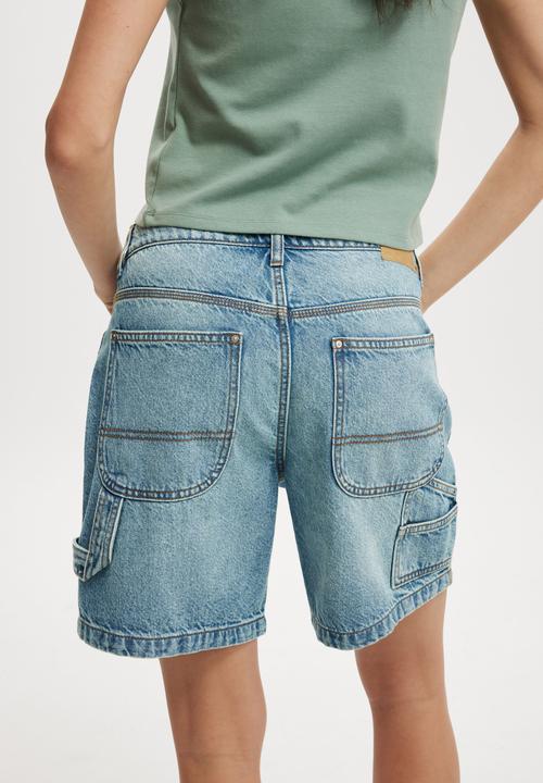 Cotton On - Relaxed Denim Short-Lake Blue/Carpenter