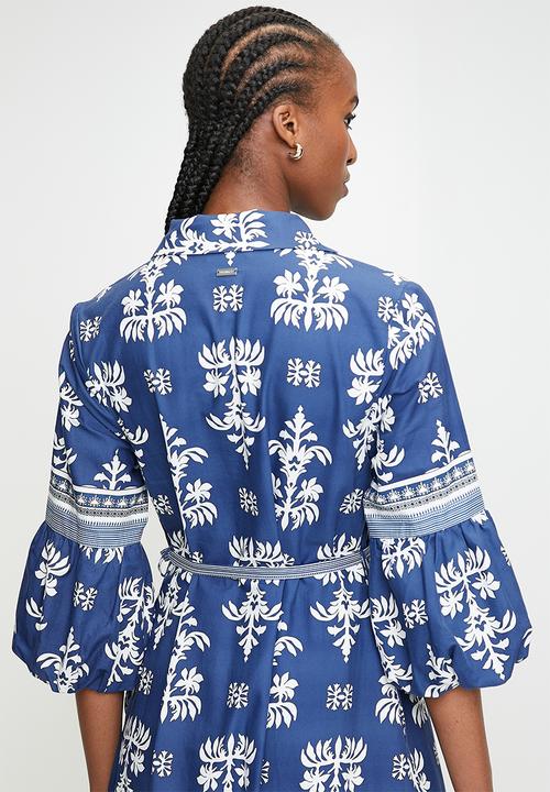 Pringle of Scotland - Pringle mya maxi tiered dress - blue