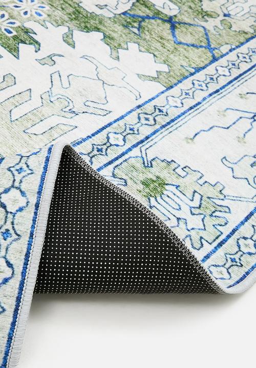 Sixth Floor - Ezra printed rug - Floral  Green