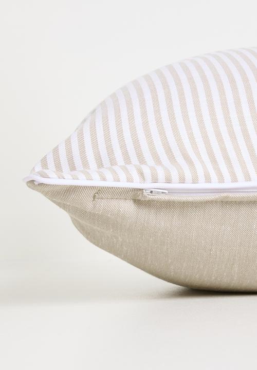 Sixth Floor - Stripe cushion cover - Neutral