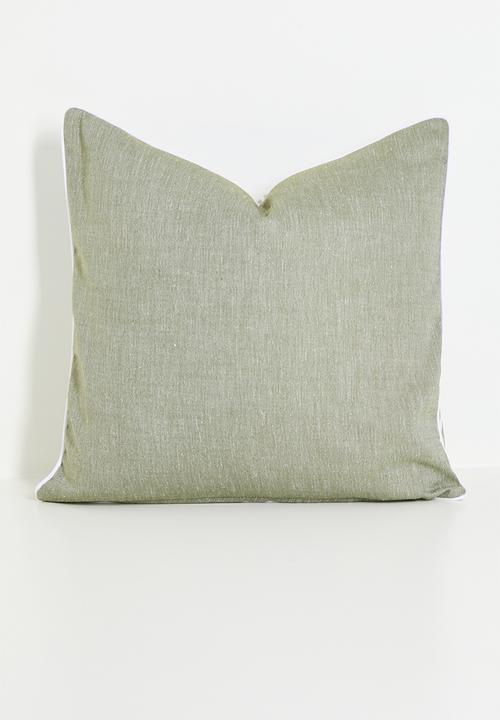 Sixth Floor - Stripe cushion cover - Olive
