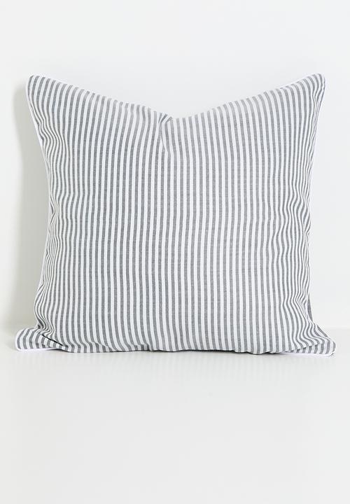 Sixth Floor - Stripe cushion cover - Black