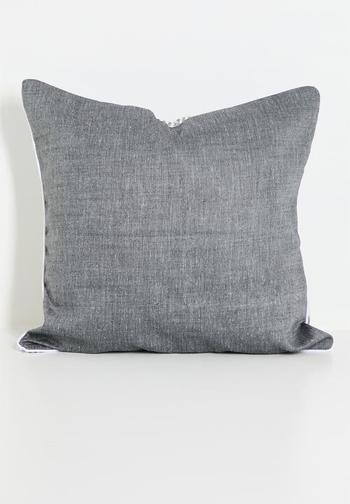 Sixth Floor - Stripe cushion cover - Black