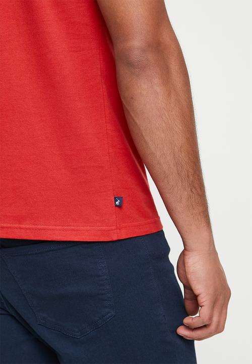 POLO - Mason Heritage Printed Short Sleeve Tee - Red
