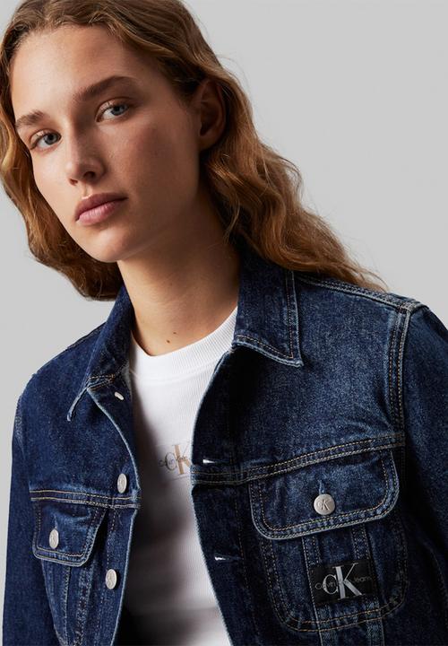 Calvin Klein - Cropped 90's denim jacket - denim medium