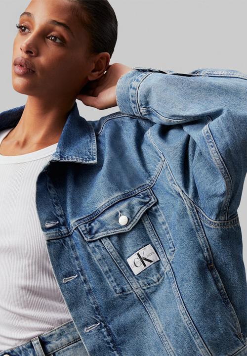 Calvin Klein - Boxy denim jacket - denim light