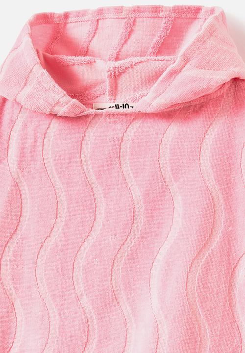 Cotton On - Kids hooded towel - blush pink/wavy unicorn