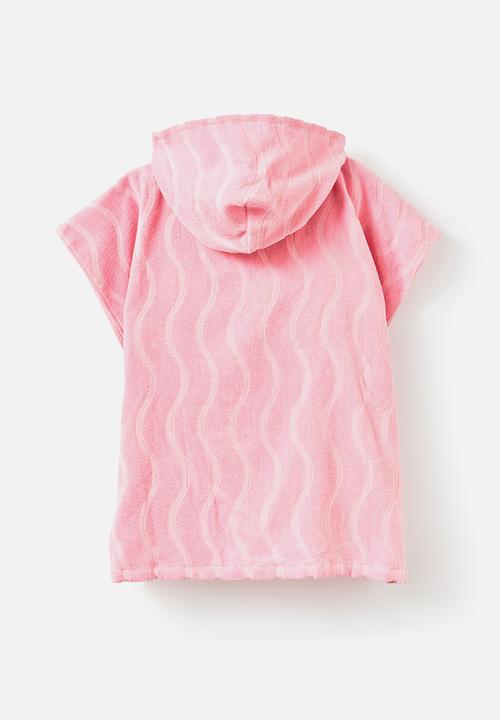 Cotton On - Kids hooded towel - blush pink/wavy unicorn