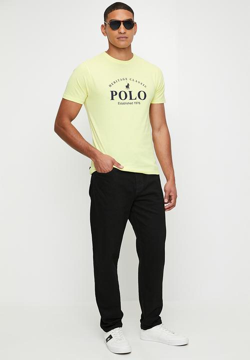 POLO - Mason Heritage Printed Ss Tee - Light Yellow