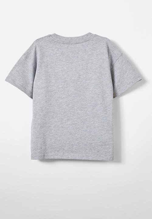 Cotton On - Livvy lux short sleeve tee - storm grey marle/bow