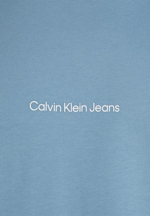 Calvin Klein - Grid Monogram Long Sleeve Tee - Faded Denim
