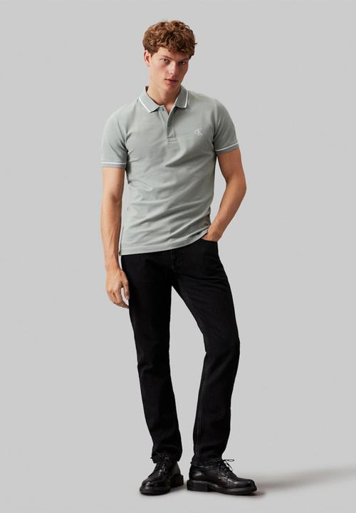 Calvin Klein - Tipping Slim Polo - Slate Gray