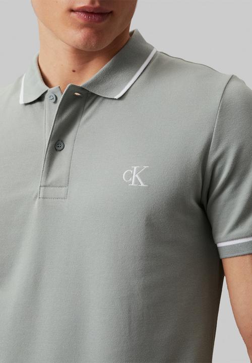 Calvin Klein - Tipping Slim Polo - Slate Gray