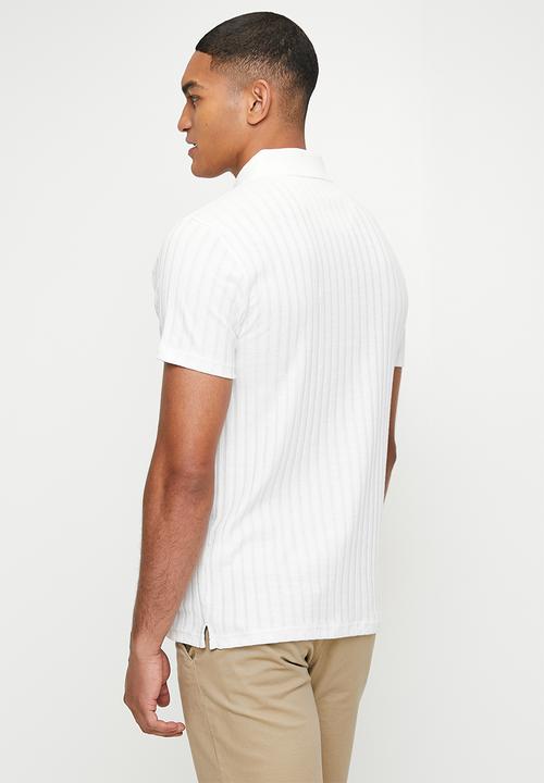 POLO - Andre  Textured Ss Golfer - Off White