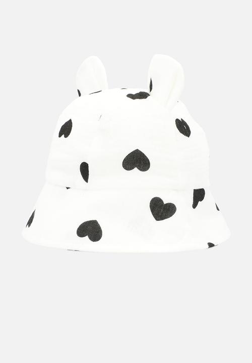 Pop Candy - Printed summer hat - black & white