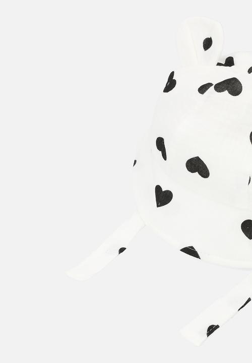 Pop Candy - Printed summer hat - black & white