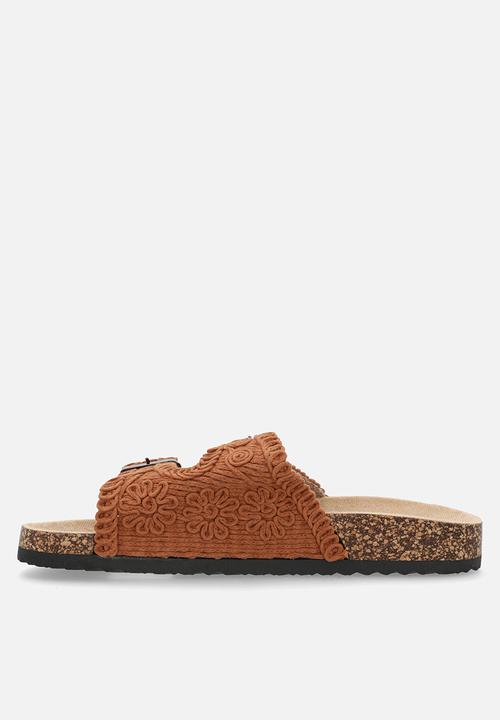 Oxford Street - Double Strap Slide - Tan