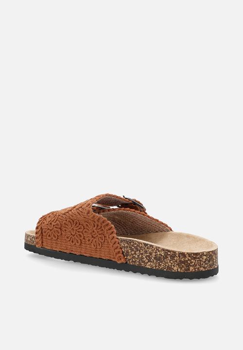 Oxford Street - Double Strap Slide - Tan