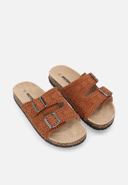 Oxford Street - Double Strap Slide - Tan