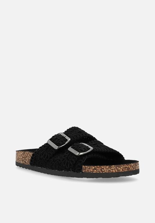 Oxford Street - Double Strap Slide - Black