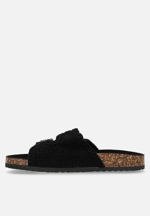 Oxford Street - Double Strap Slide - Black