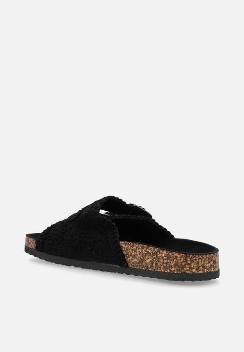 Oxford Street - Double Strap Slide - Black