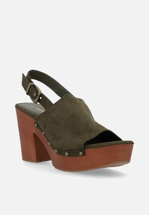Oxford Street - Block Heel Slingback - Olive