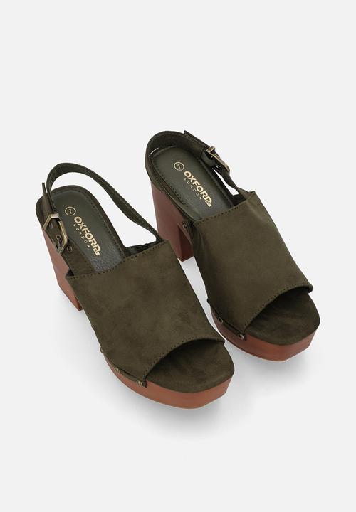 Oxford Street - Block Heel Slingback - Olive