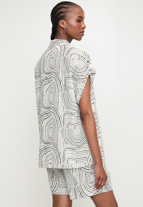 POLO - Wmn Brenda Printed Blouse - Off White