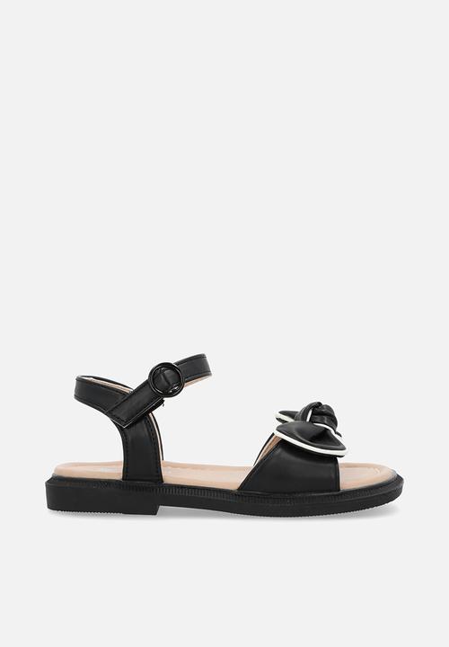 Pop Candy - Sandal with bow detail - black