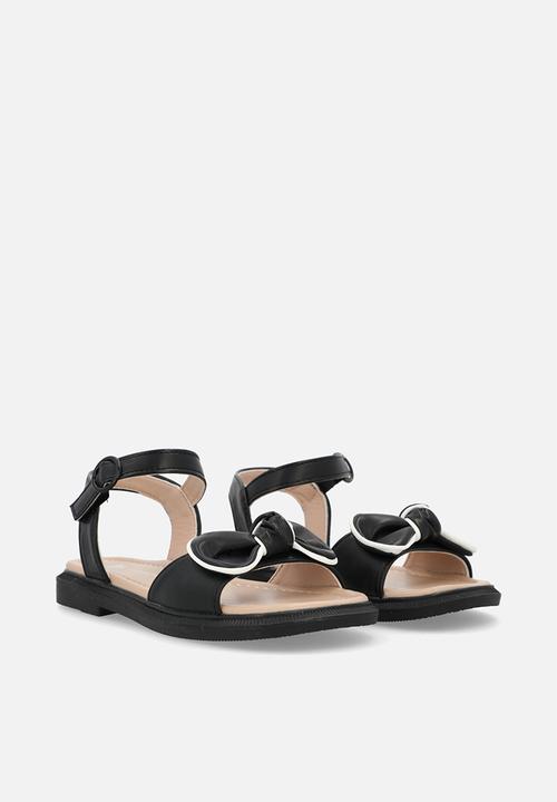 Pop Candy - Sandal with bow detail - black