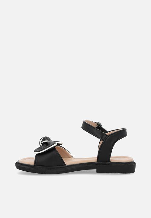 Pop Candy - Sandal with bow detail - black