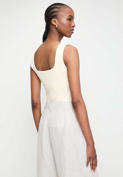 POLO - Wmn Ariana Sl Square Neck Tank - Off White