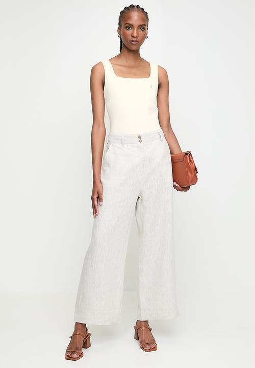 POLO - Wmn Ariana Sl Square Neck Tank - Off White