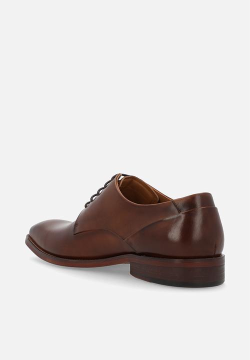 POLO - Panelled gibson lace up-tan leather