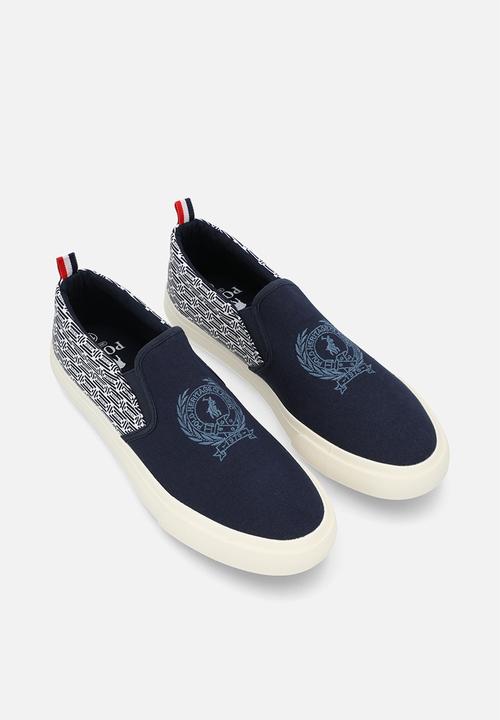POLO - Aop crest slip on - navy
