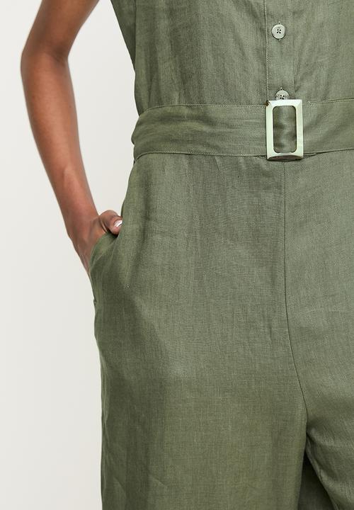 POLO - Wmn Cally Short s Jumpsuit - Olive