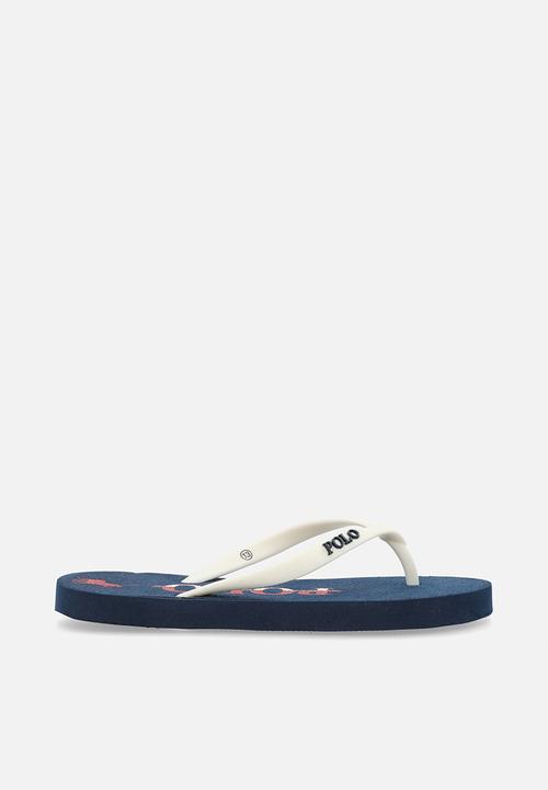 POLO - Polo flip flop - navy & red