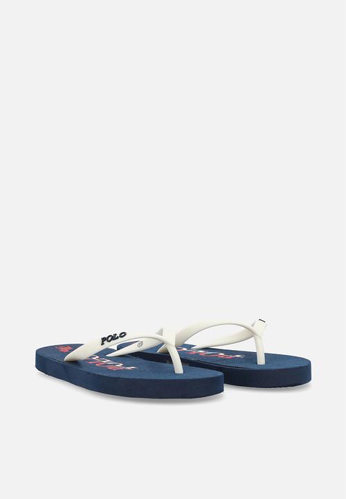 POLO - Polo flip flop - navy & red