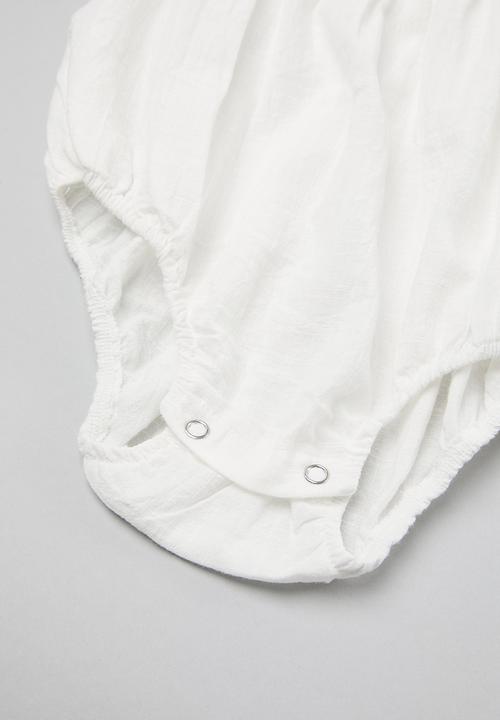 Pop Candy - Frilled romper - white