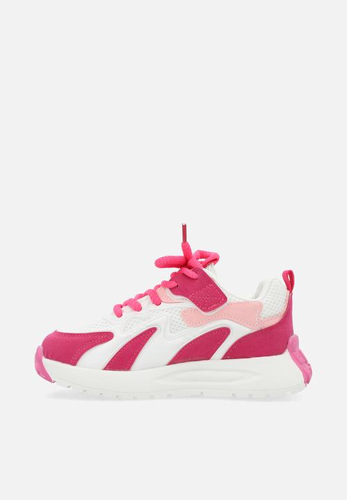 Pop Candy - Colourblock sneakers - pink & white