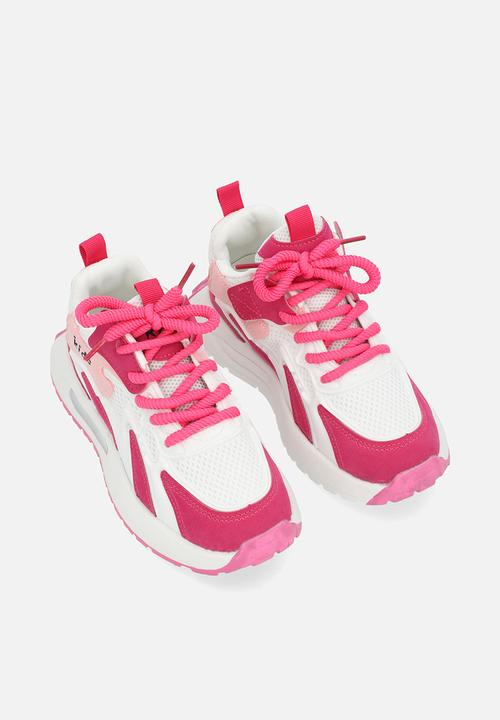 Pop Candy - Colourblock sneakers - pink & white
