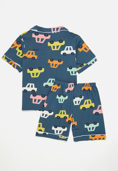 Pop Candy - Shirt & short pj set - navy