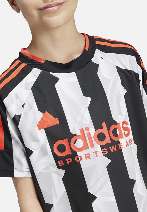 adidas Performance - J Hot Tee - Black/Chalk White/Bright Red