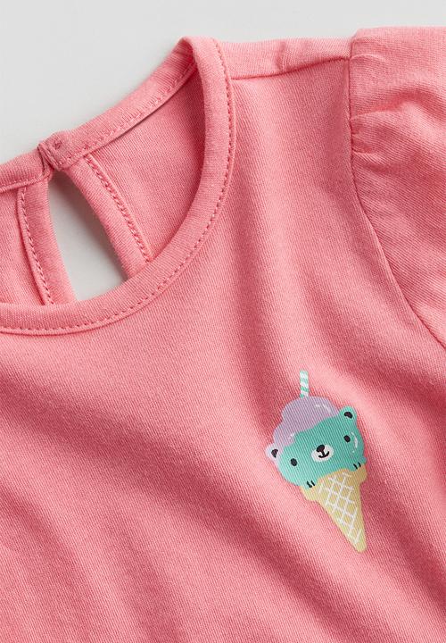 H&M - Printed jersey top - pink ice cream cone