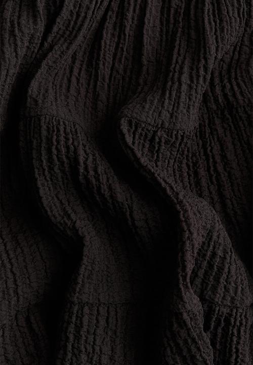 H&M - Tiered seersucker skirt - dark grey