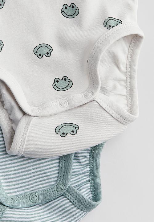 H&M - 2-Pack short-sleeved bodysuits - White Frogs