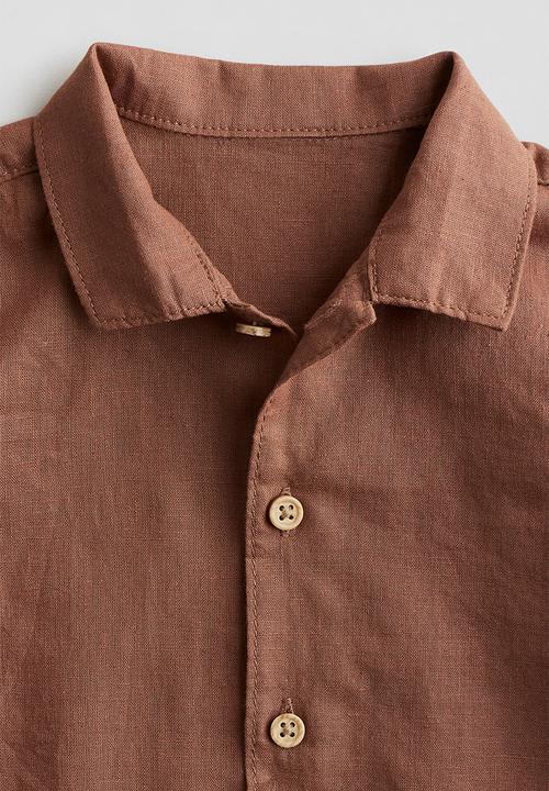 H&M - Linen-blend shirt - Brown